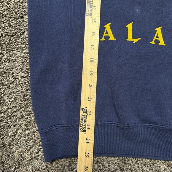 Vintage 90s Made In USA Sweatshirt Crew Neck Collared Alaska Stars Sweatshirt - Picture 6 of 7